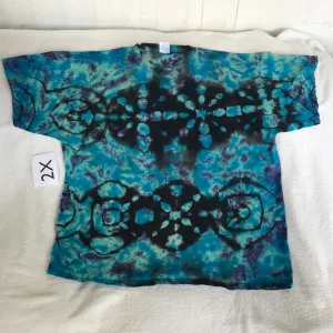 2X Discharged with some Klink X action & Tie-Dyed Tee in Blue, Purple & Aqua