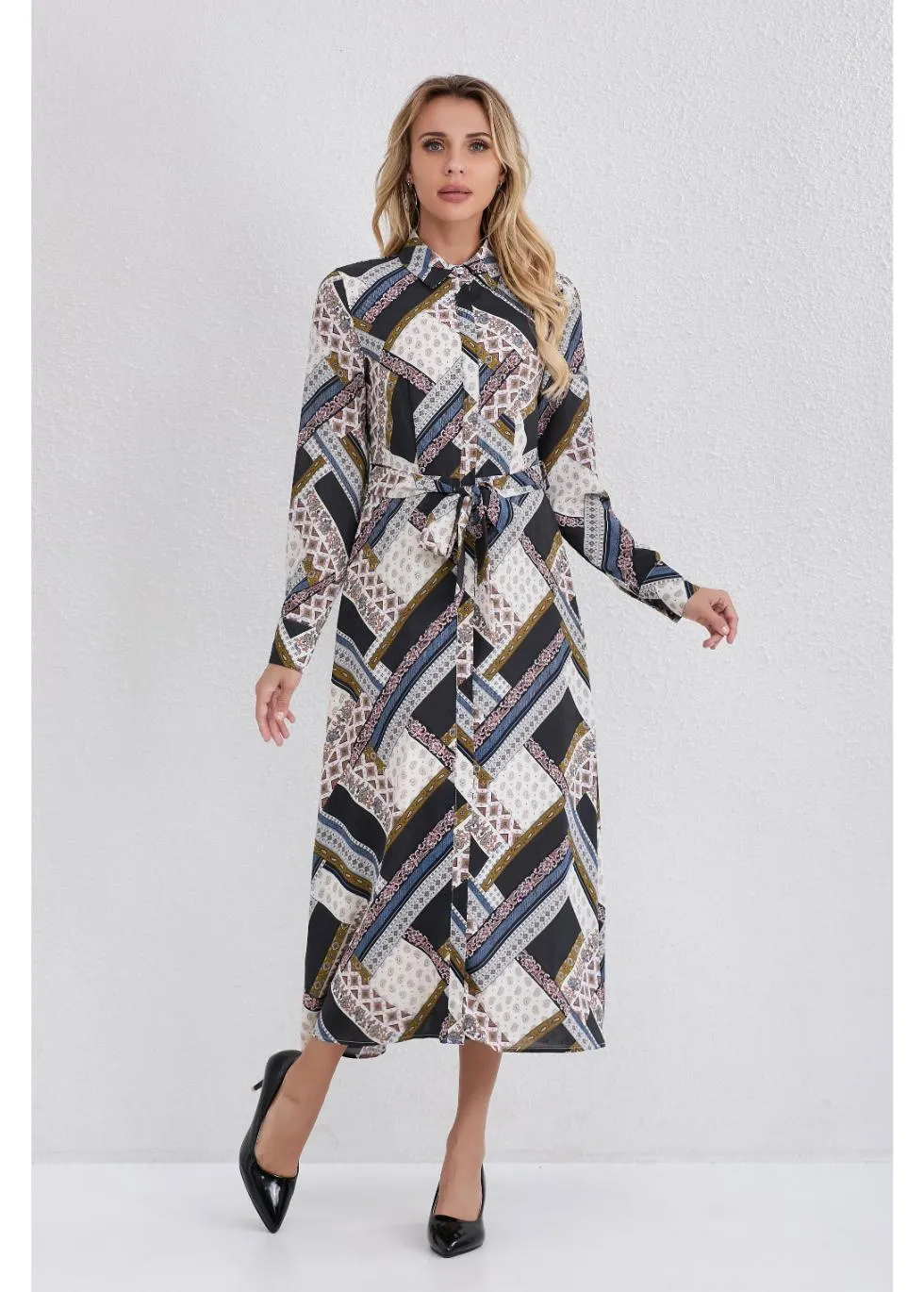 Abstract Allure Midi Dress