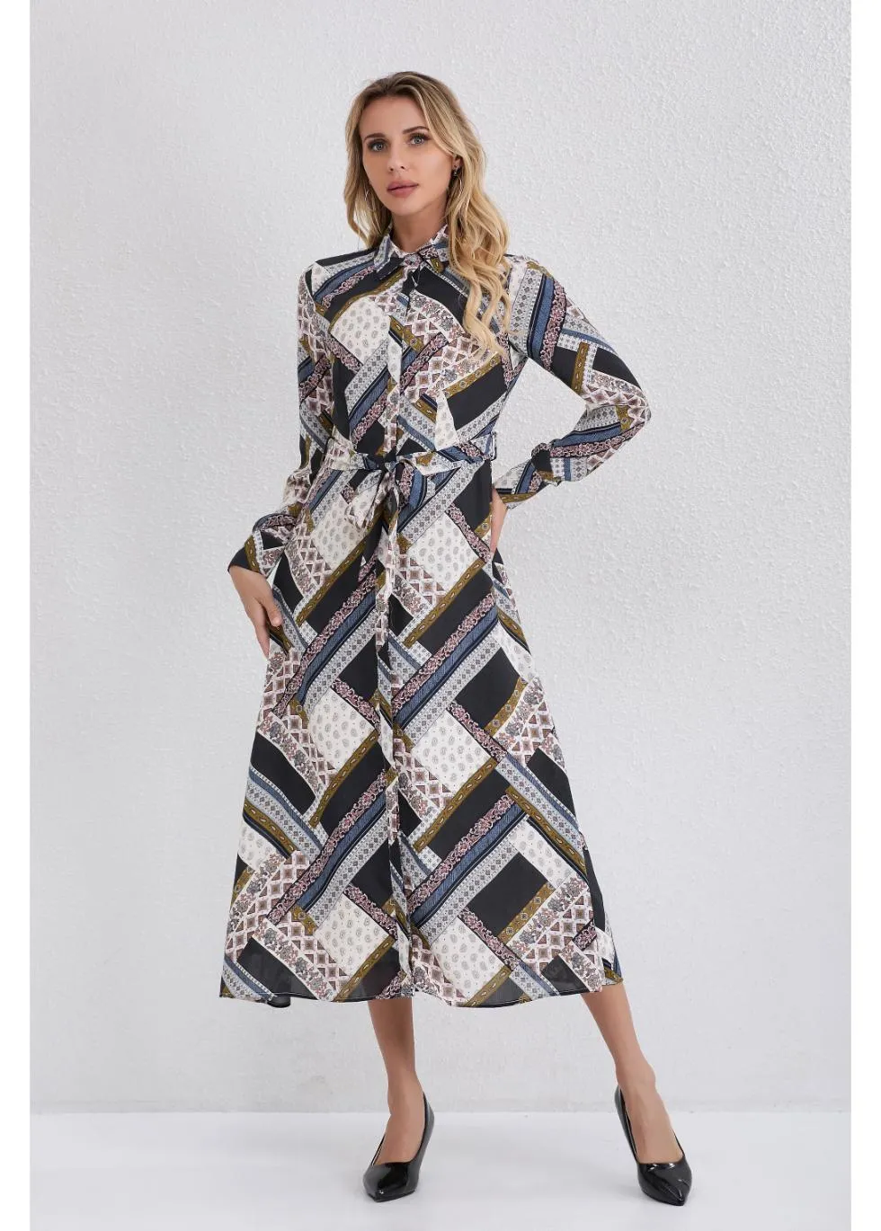 Abstract Allure Midi Dress