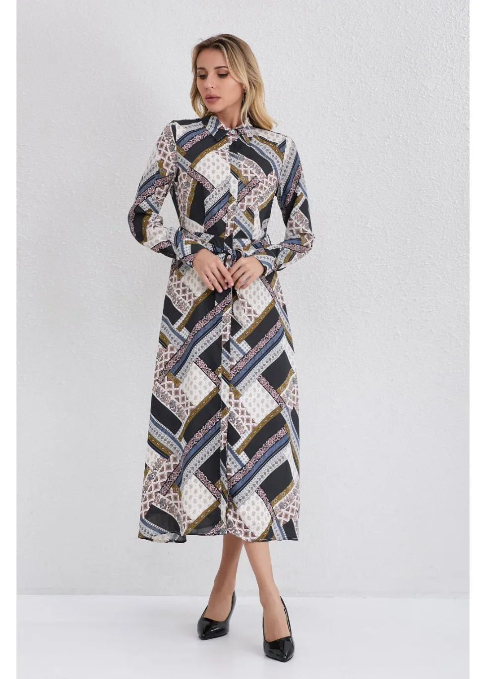 Abstract Allure Midi Dress