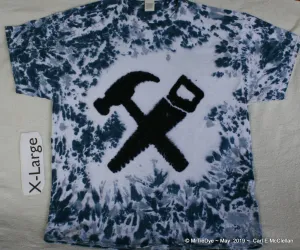 Adult XL Tie-Dye Saw & Hammer Tee