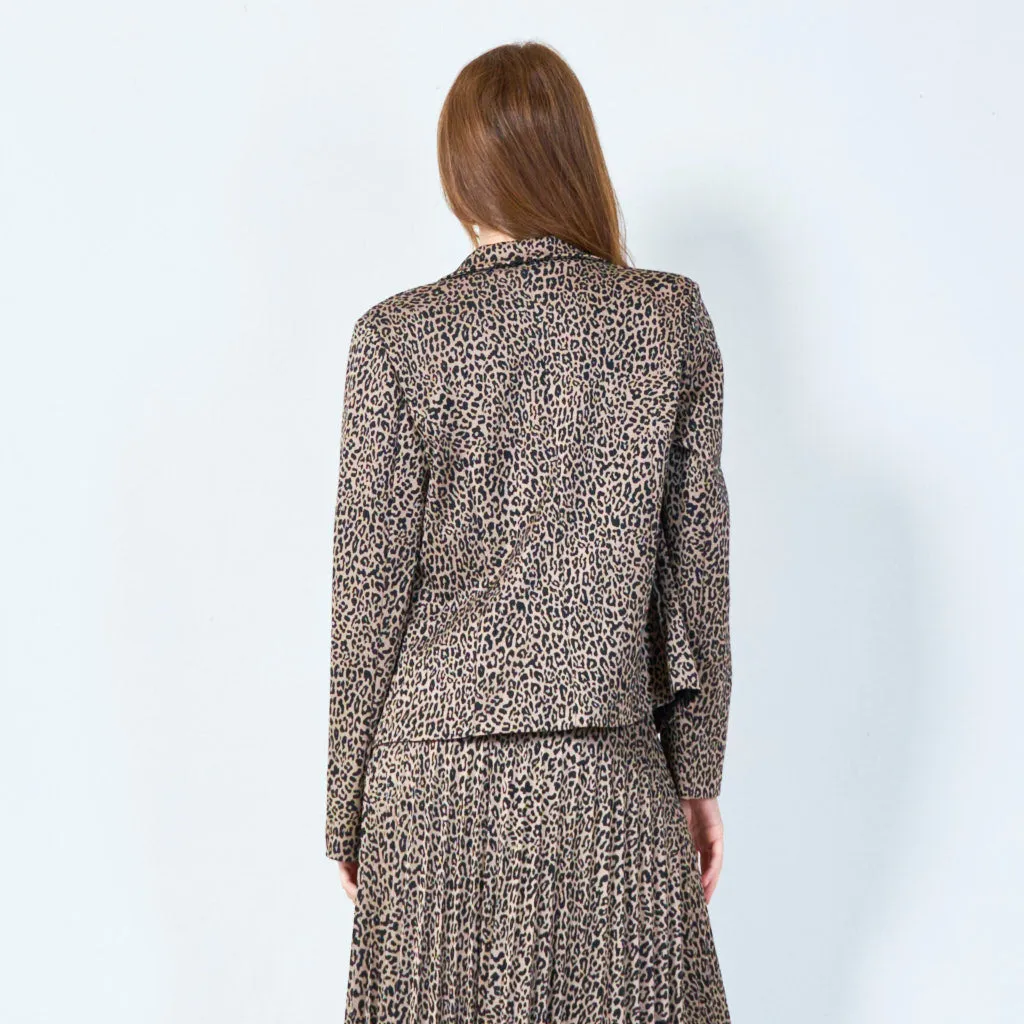 Animal print tailored blazer wholesale