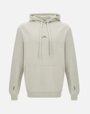 Beige Cotton Sweatshirt with Hood