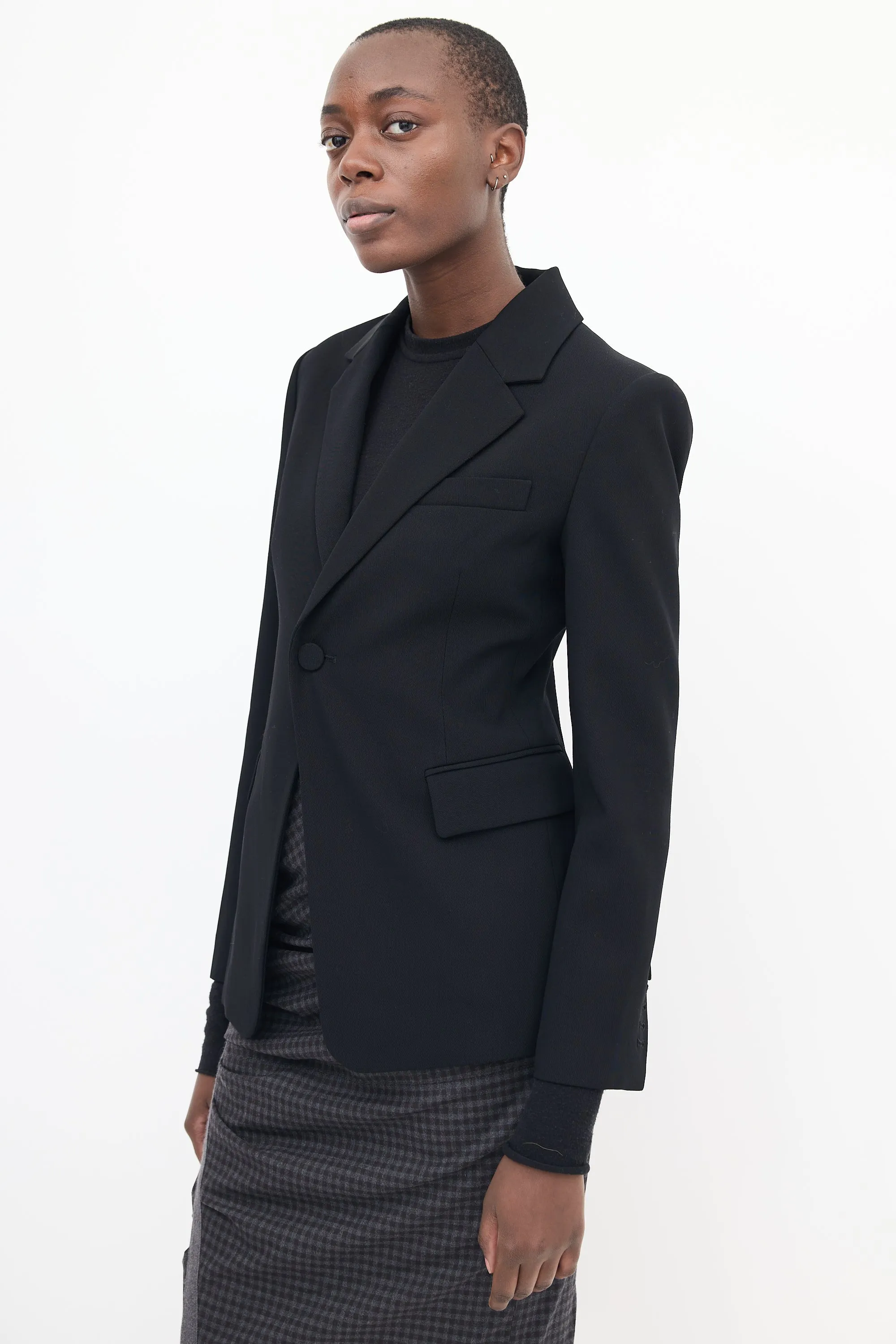 Black Davin III Stretch Tailored Blazer