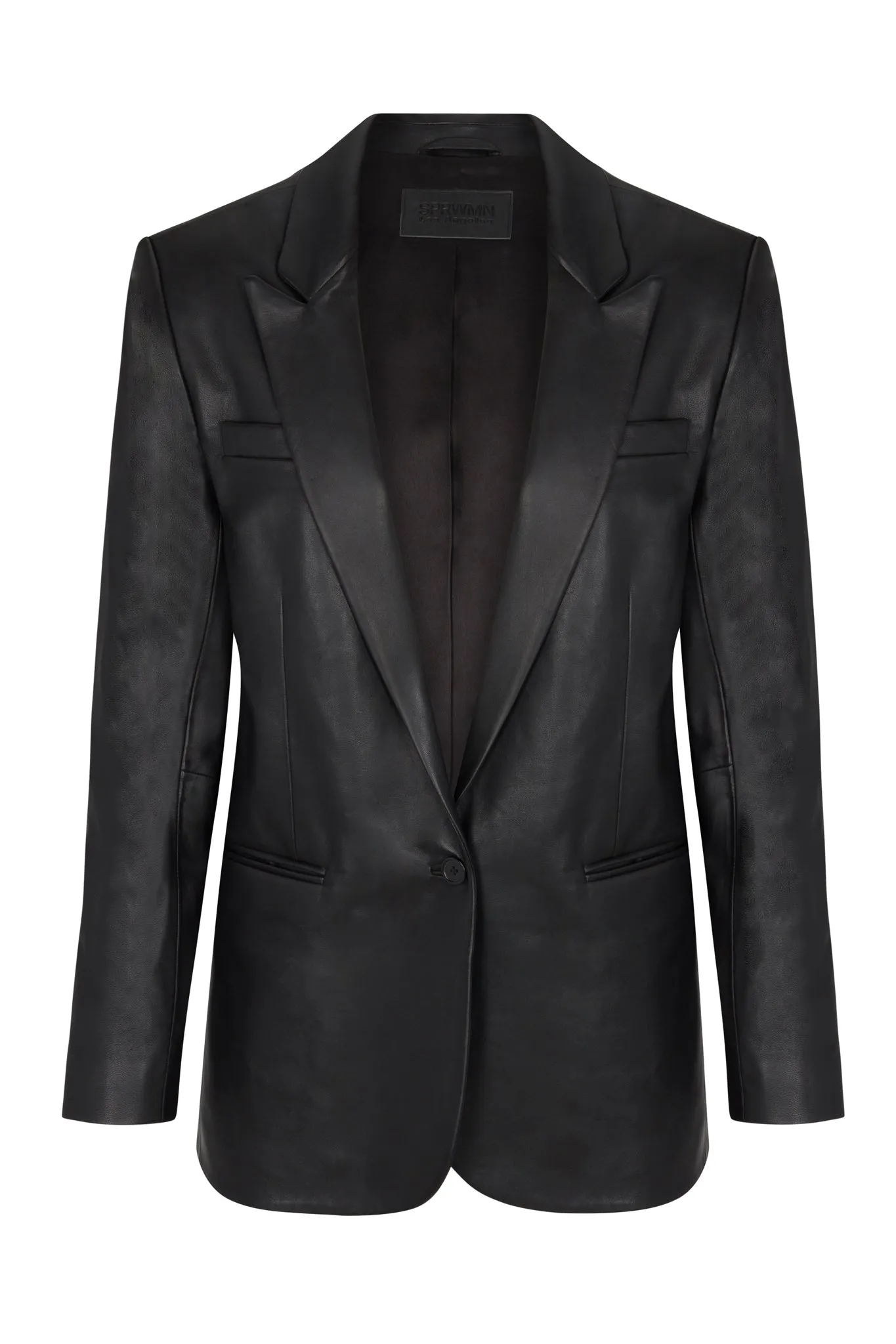 Black Leather Blazer