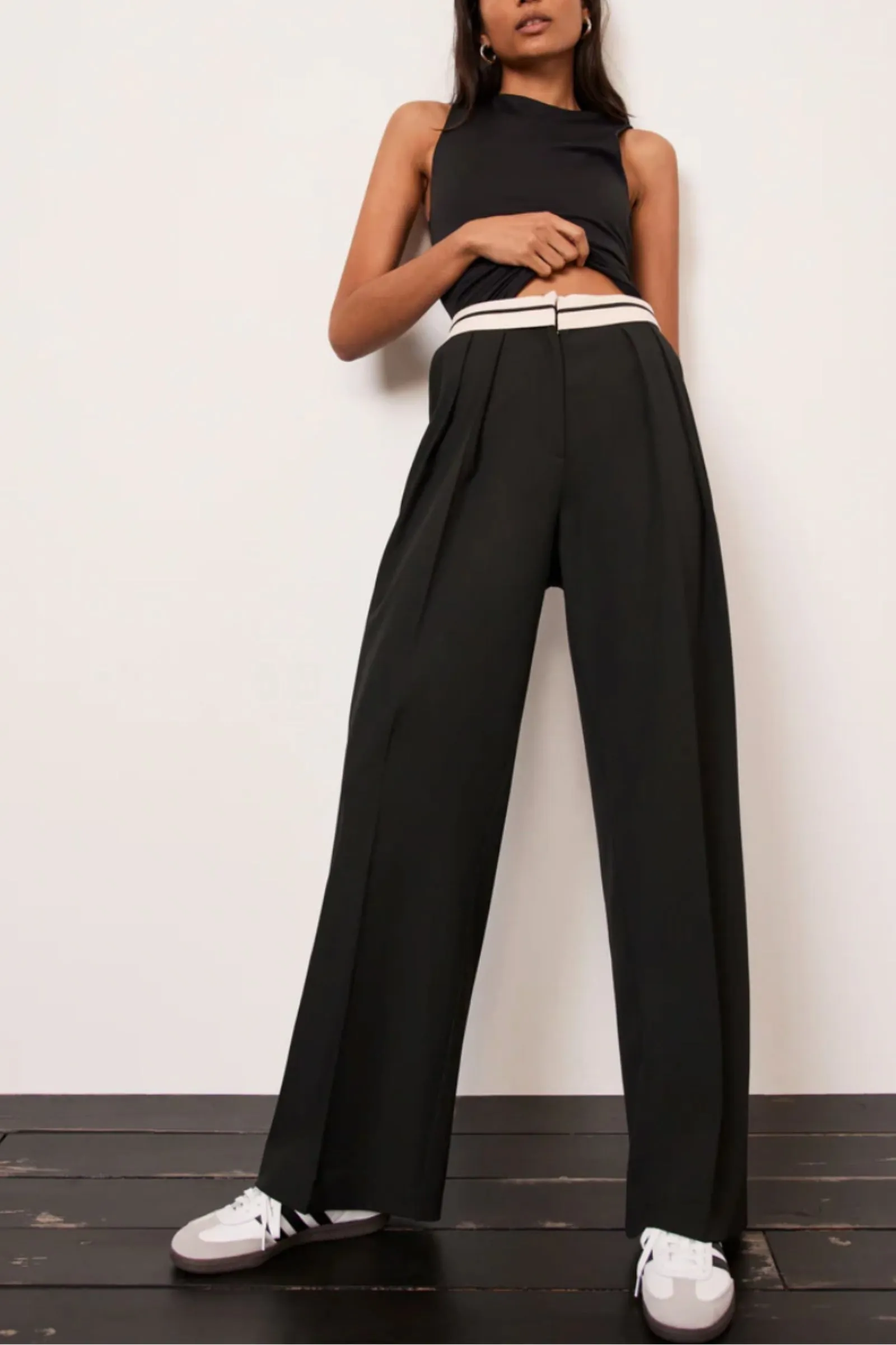 Black Wide Leg Trousers