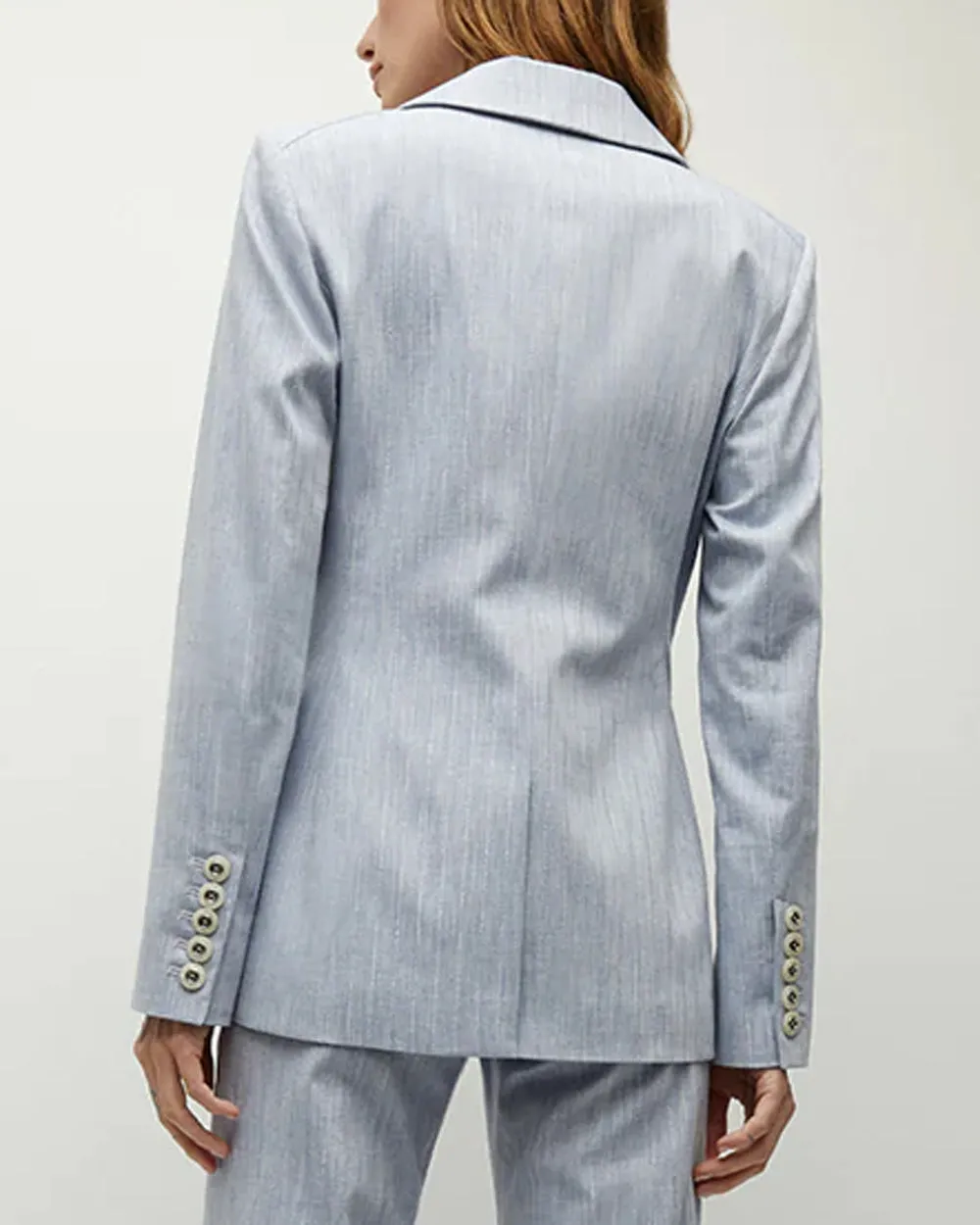 Blue Oasis Metallic Pinstripe Gaya Jacket