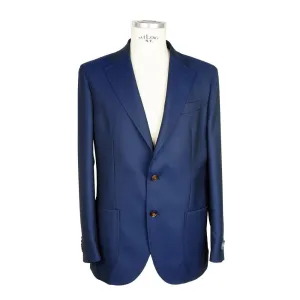 Blue Wool Men's Blazer