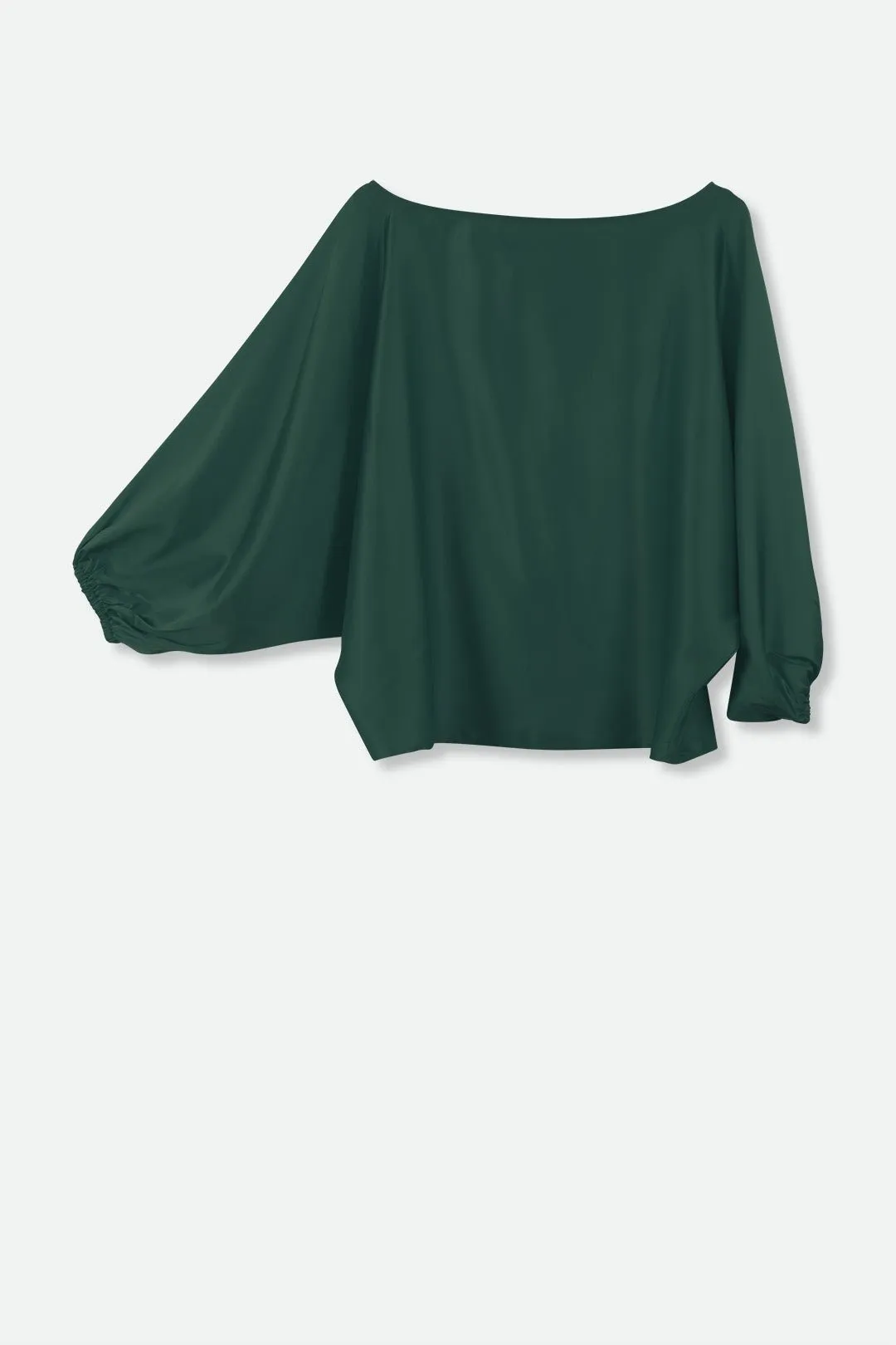 BOATNECK OVERSIZE BLOUSE IN SILK CHARMEUSE