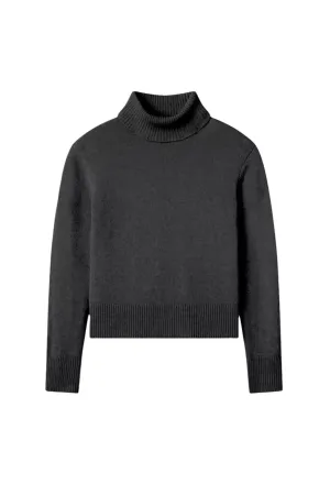 Clean Turtleneck Sweater - Charcoal Heather