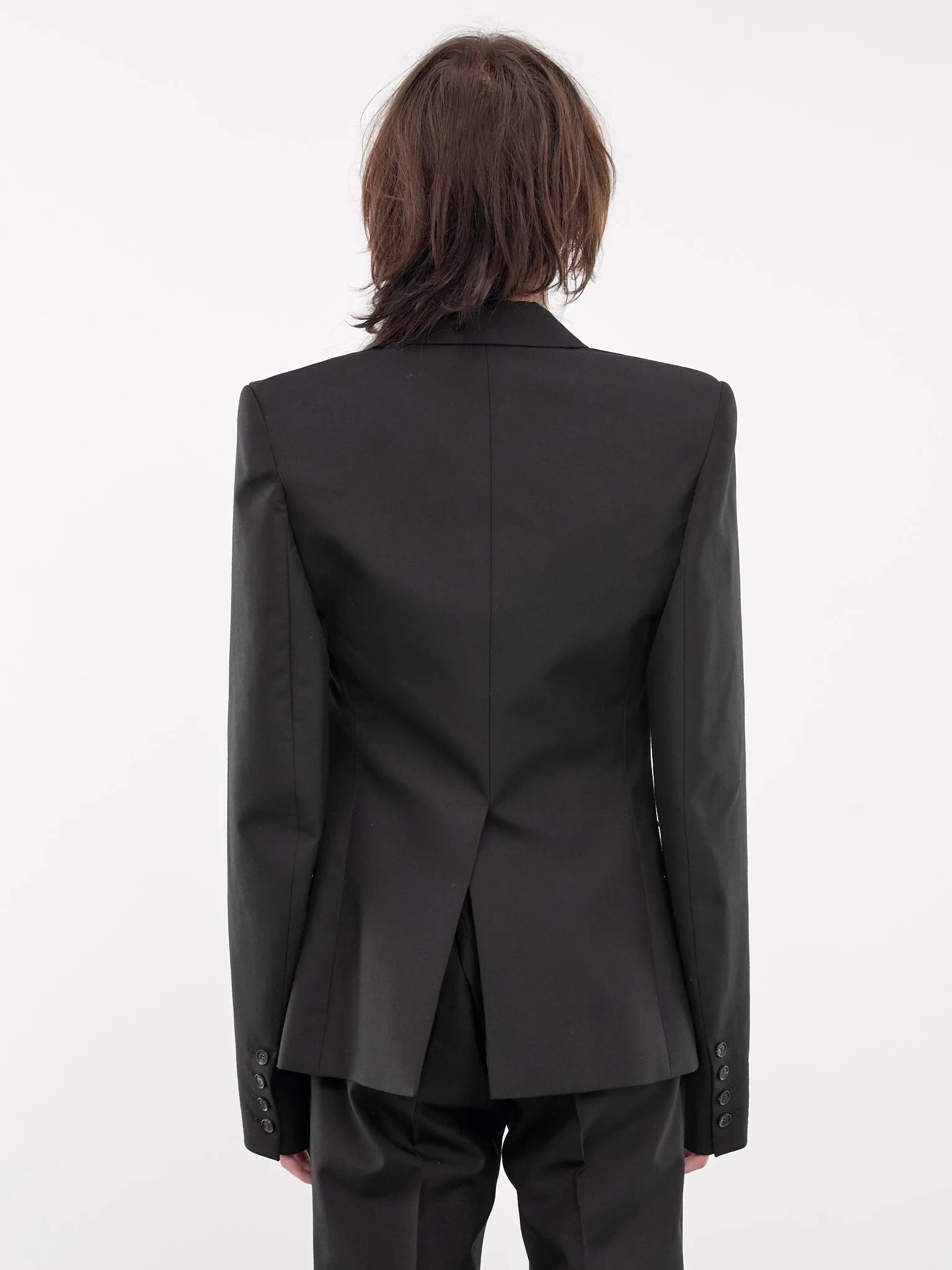 Fitted Double Breasted Jacket (BL-002-A-BLACK)