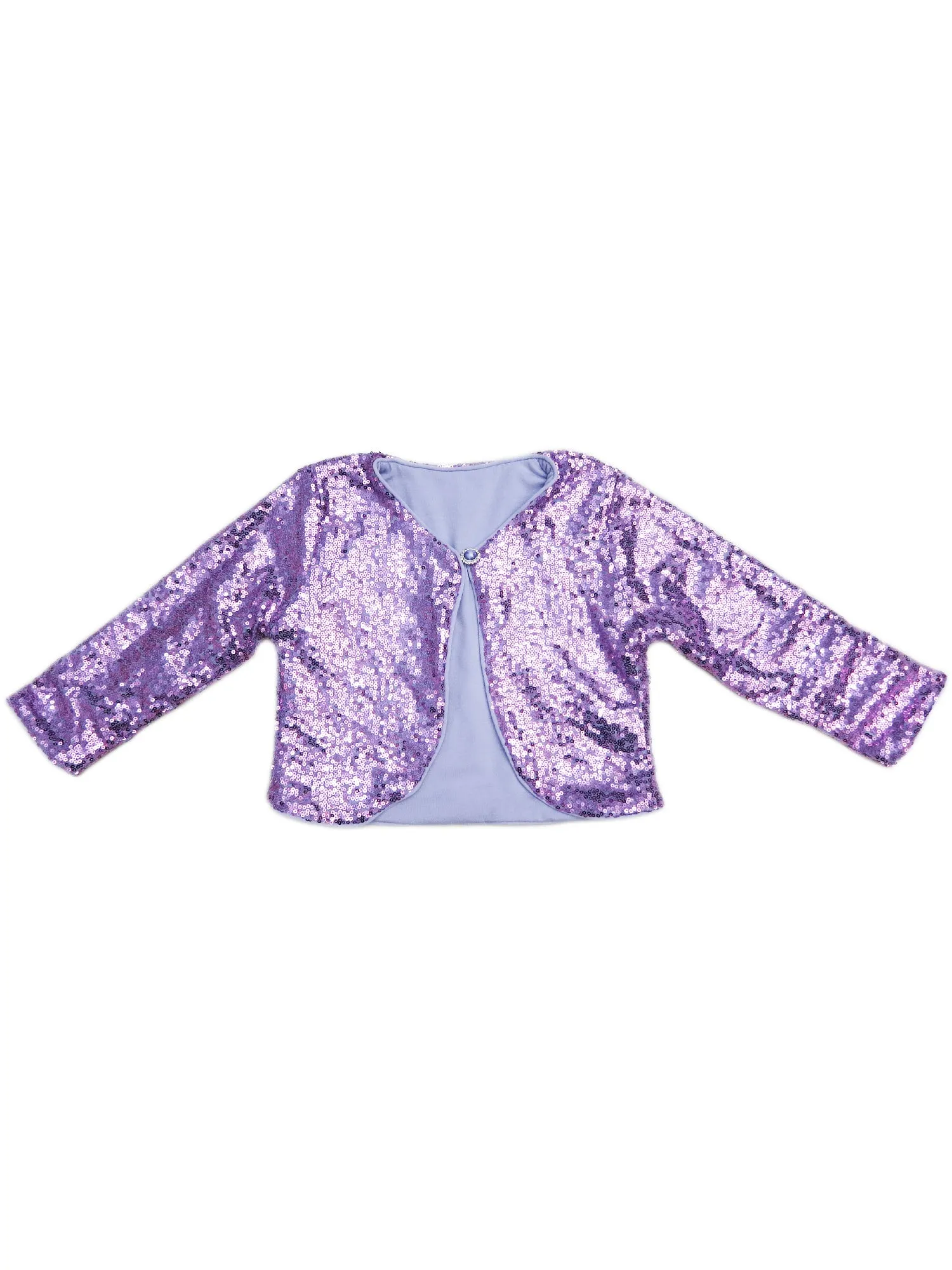 Girls Lavender Sequin Long Sleeve Wrap Top 24 Months-6