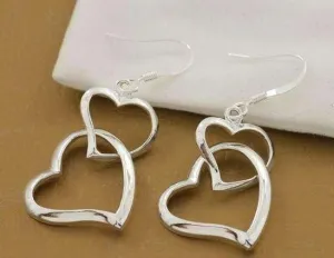 Interlocked Forever Hearts Dangling Earrings