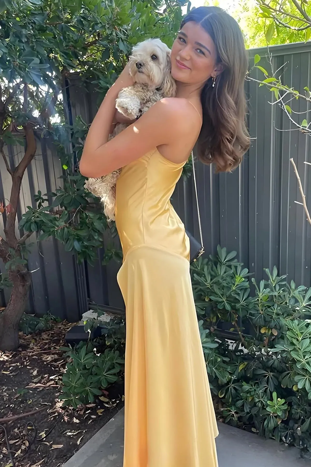 Kitri | Sweetheart Yellow Long Sheath Prom Dress With Split