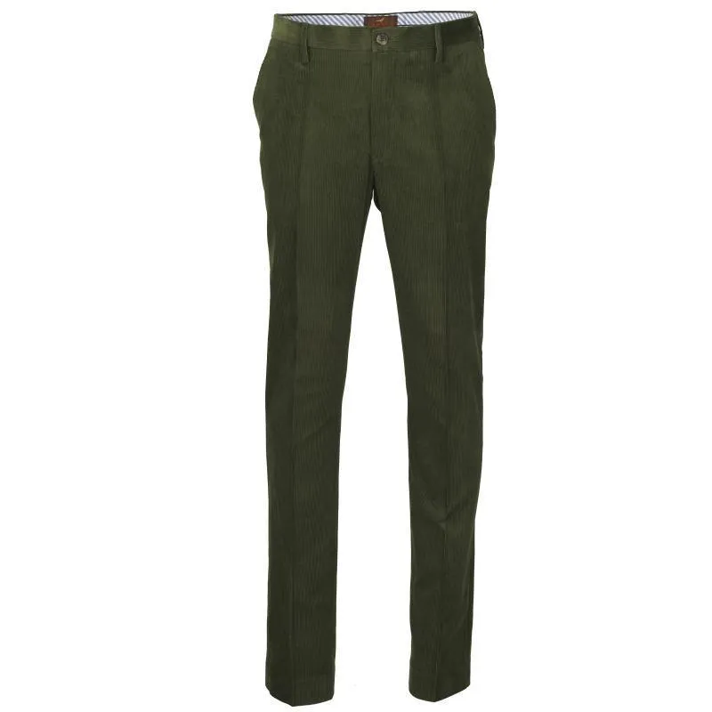 Laksen Kensington Mens Corduroy Trousers - Moss