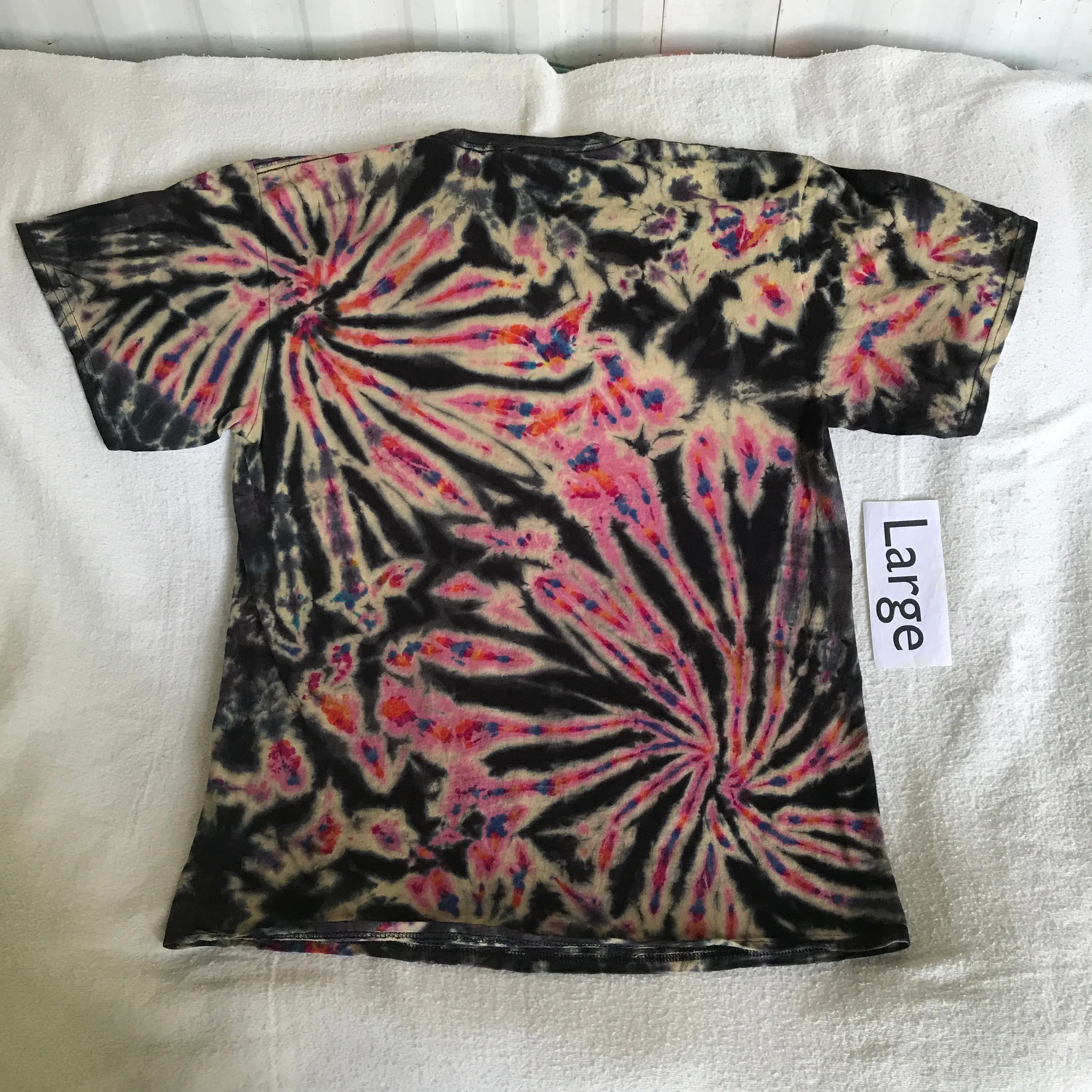 Large Midnight Crystal Rainbows Tie-Dye tee  #15