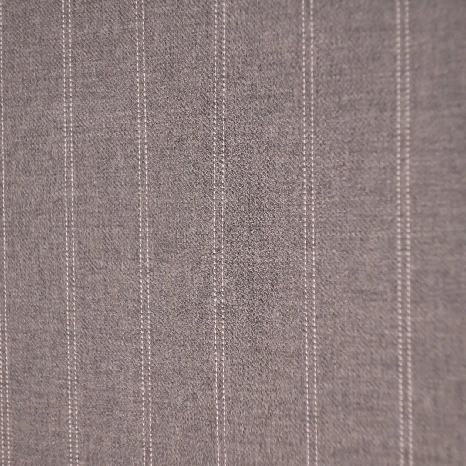 Light Gray Plaid Super 120's Extrafine Merino Loro Piana Wool Fabric