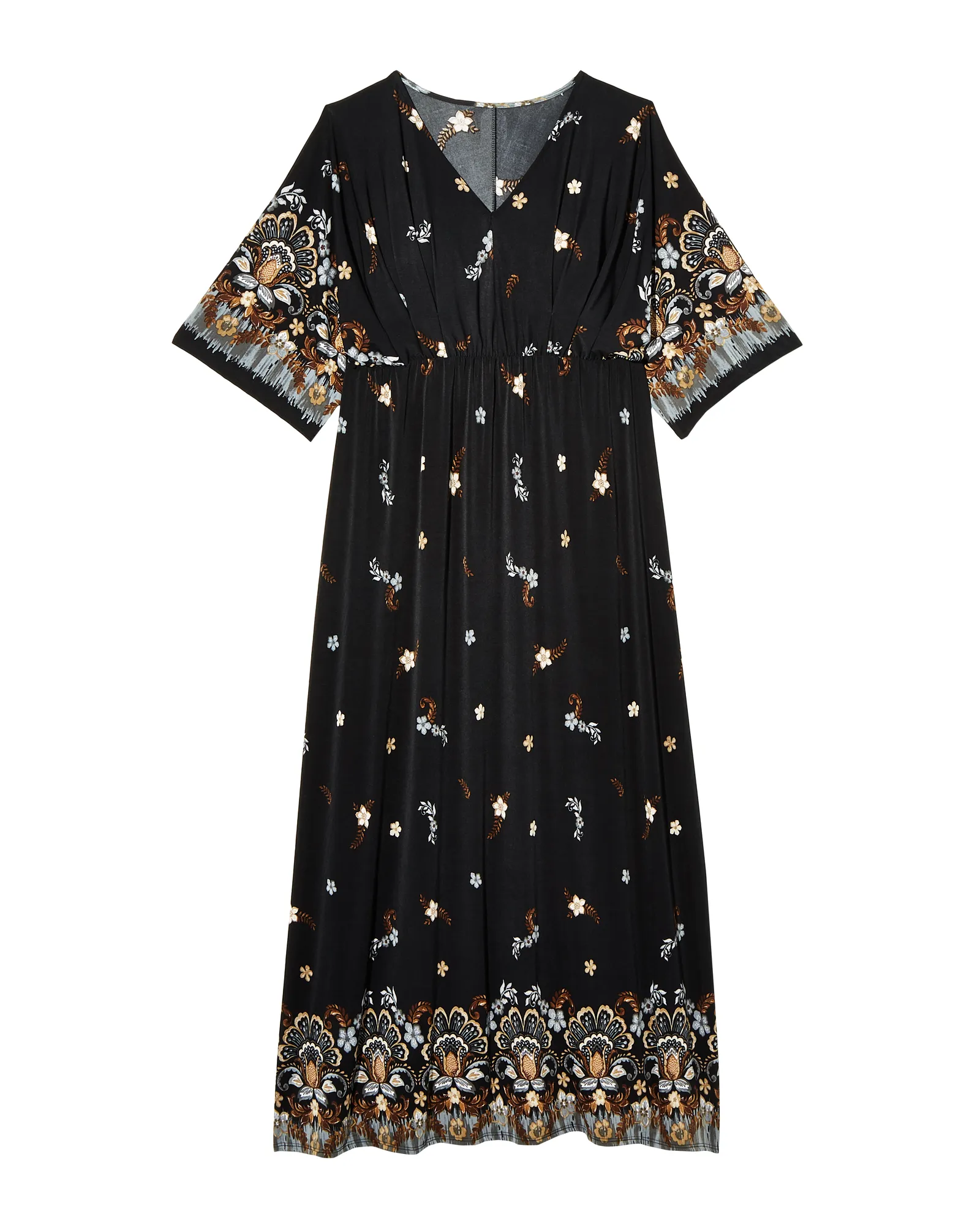 Malibu Boho maxi Dress | Black / Gold