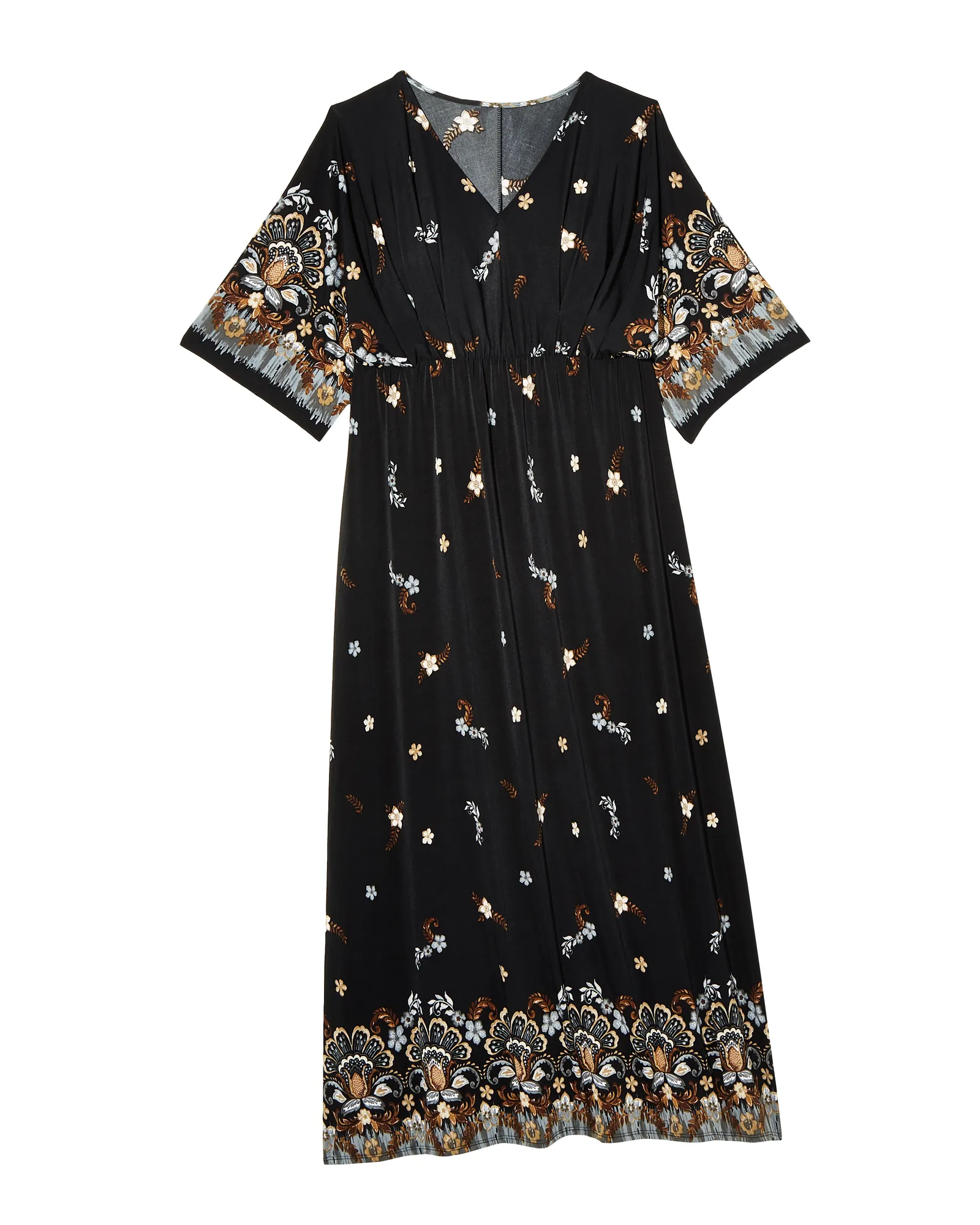 Malibu Boho maxi Dress | Black / Gold