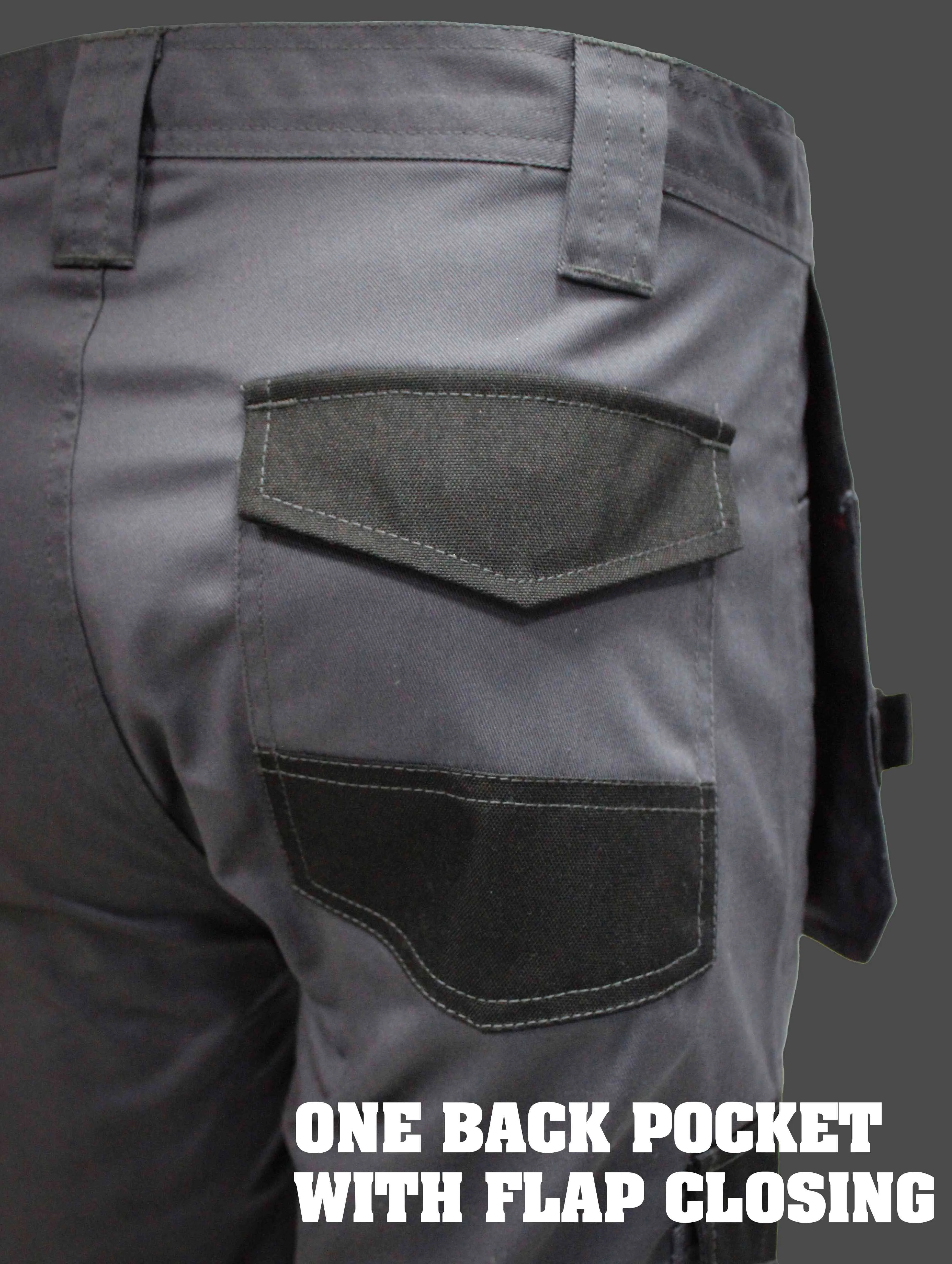 Mens Holster Pockets Cargo Combat Work Trouser