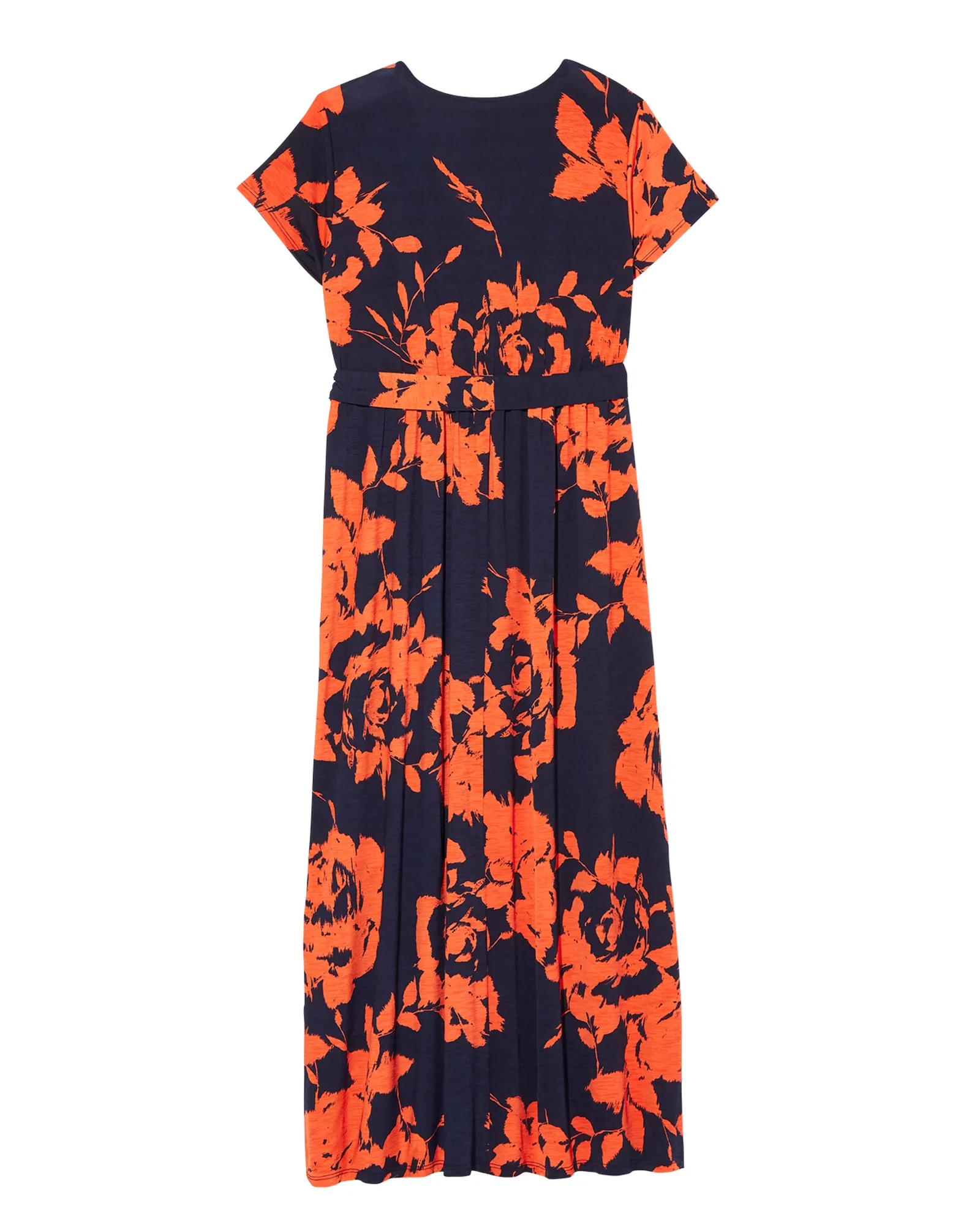 Miami Wrap Maxi Dress | Navy / Orange