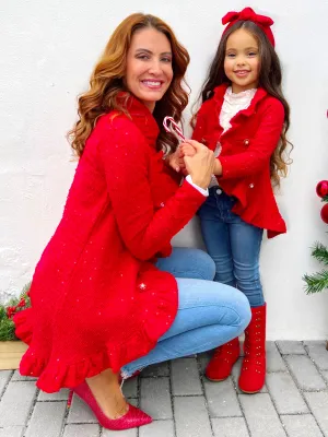 Mommy and Me Classy Duo Blazer Ruffle Cardigan