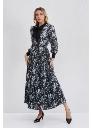 Noir Garden Midi Dress