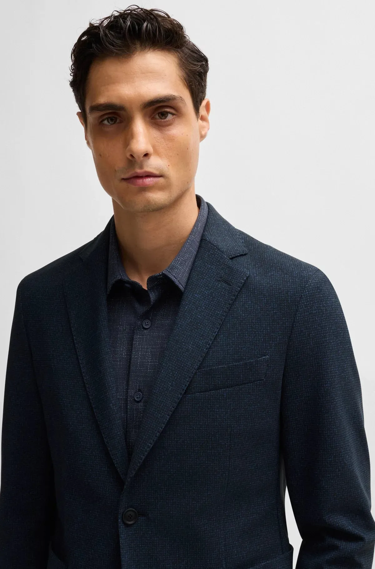 P-Hanry Slim-Fit Jacket in Micro-Patterned Performance Stretch Fabric 50527897