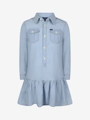 Ralph Lauren Girls Dress - Chambray Shirt Dress