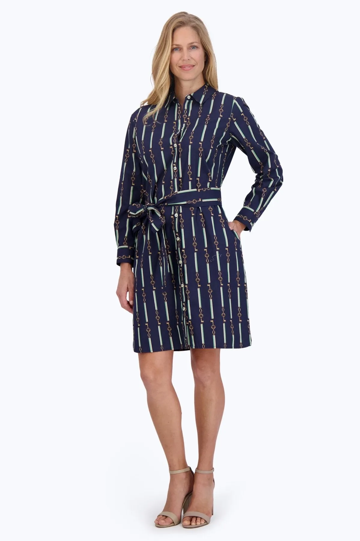 Rocca No Iron Keychain Stripe Dress