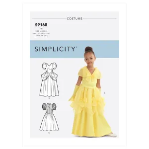 Simplicity Sewing Pattern S9168 Children's and Girls' Princess Costumes