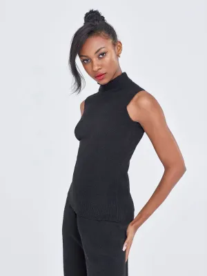 Sleeveless Turtleneck Top