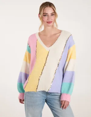 Stripe Sequin Detailed Jumper