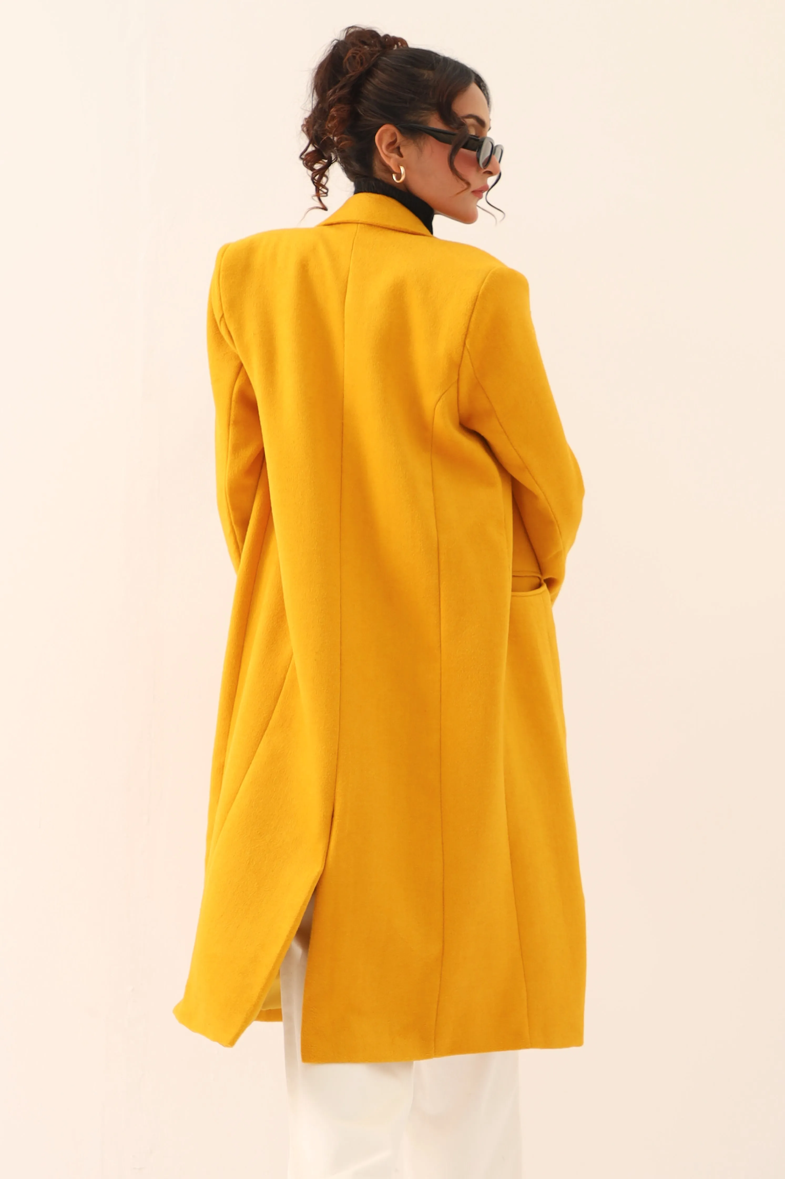 Tatiana Long Coat Mustard