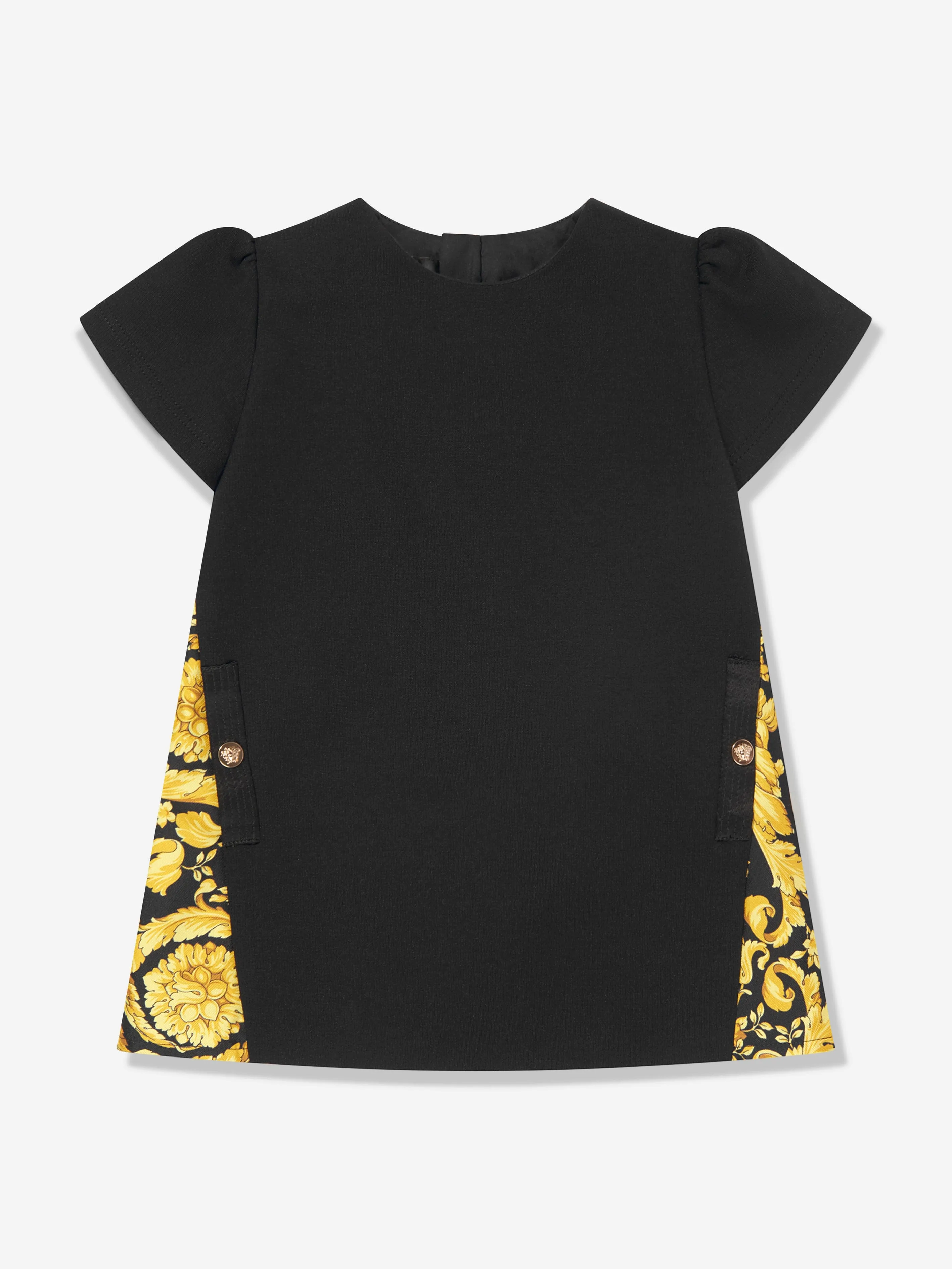 Versace Baby Girls Punto Milano Barocco Dress in Black