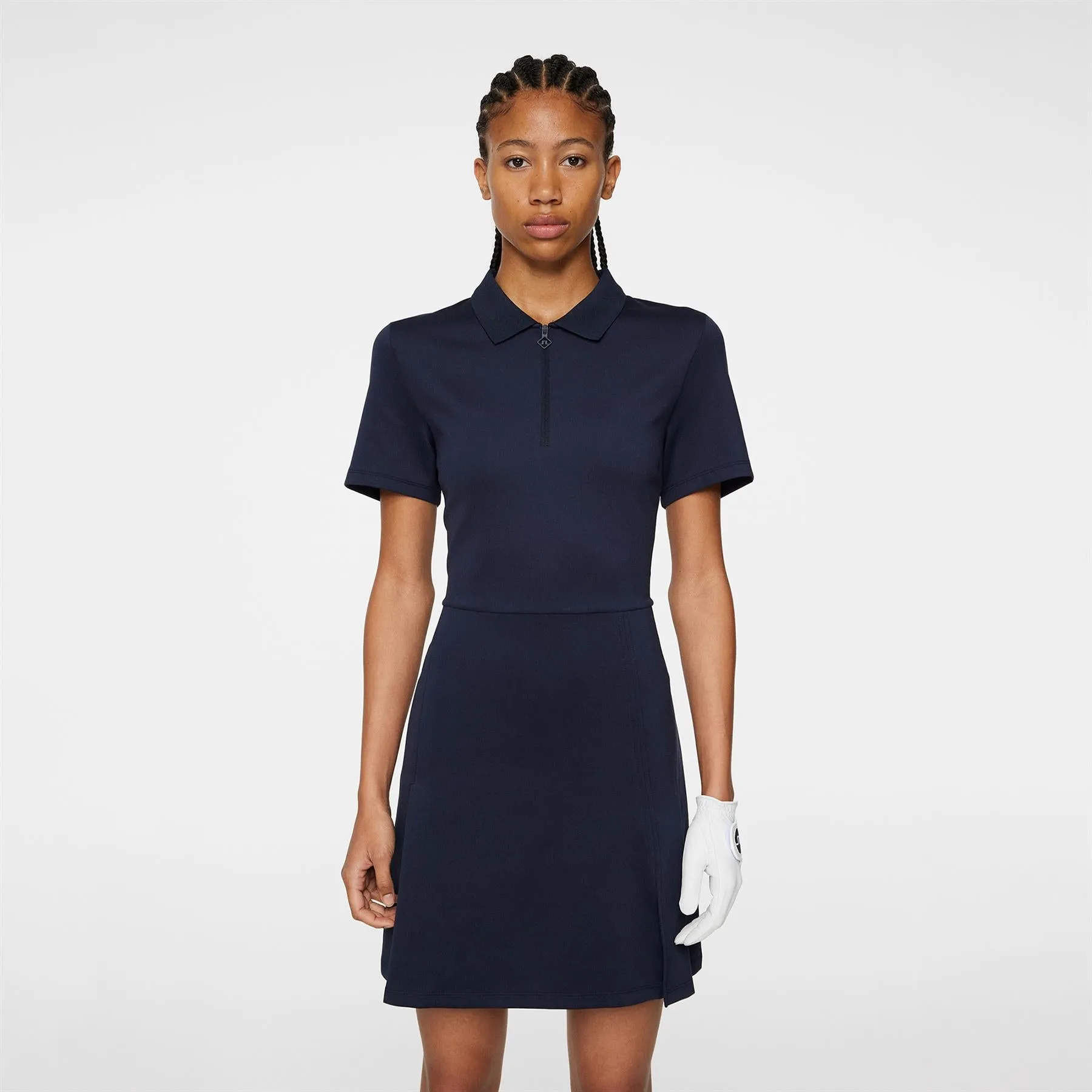 Womens Kanai Lux Bonded Dress JL Navy - AW24