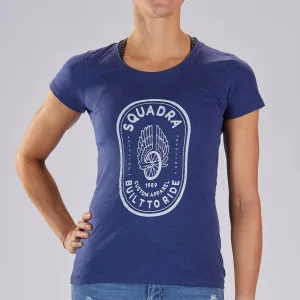 Women's Limited Edition Cotton Tee - Heather Navy "Squadra Patch"